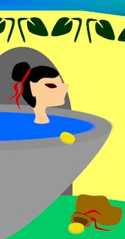 Mai'ko in the Fountain