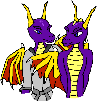A definitive pic of Spyro and ShadowSpyro. See the differences?